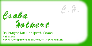 csaba holpert business card